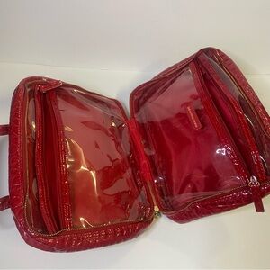 Bath & Body Works Red Clear Vinyl Cosmetic Pouch